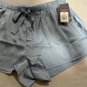 Auden Pajama Shorts Sz XS Crimson Luxury Collection Satin Leisure BLUE…18